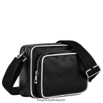 Черно бяла мъже le foulonne чанта за фотоапарат чанти Longchamp 6084PZ1124 - Image 3